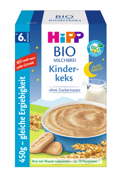 Produktbild von Hipp BIO-Miclhbrei "Kinder-Keks" (ohne Zuckerzusatz)