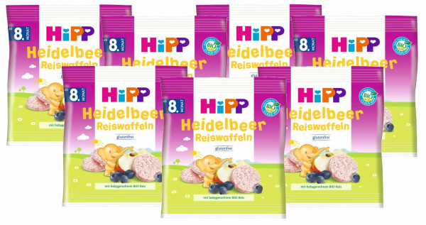 Produktbild der Hipp Heidelbeerreiswaffeln (glutenfrei)