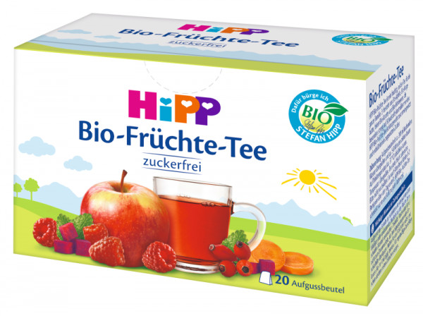 Produktbild von Hipp "Bio-Früchte-Tee" (Zuckerfrei)