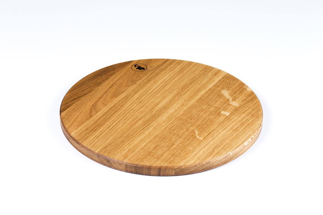 Tagliere per pizza 35cm, tagliere in legno, rotondo, ampio guado, diametro  ca. 350 x 19mm, tagliere Spessart Board