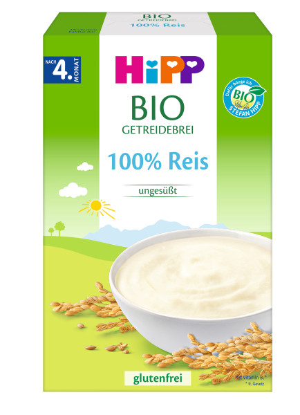 Produktbild von Hipp BIO-Getreidebrei "100% Reis" (ungesüßt)